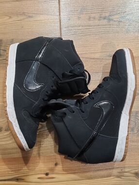 Nike Dunk Sky HI Essential Hidden Wedge Sneaker Black Gum City Baddie Street 7